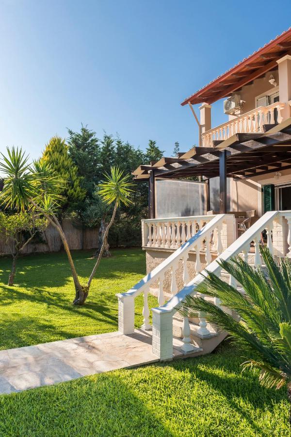 Villa Maxim With Private Pool & Tennis Court Halikounas Екстериор снимка